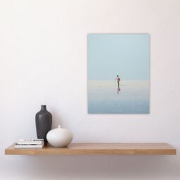 "Artery8 Wall Art Print Alone At Sea By Amy Denver Minimalist Soft Pastel Ocean Pale Blue Minimalism Simple Modern Artwork Poster - Size: W24"" x H32""" - thumbnail 4