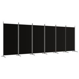 Berkfield Home 6-Panel Room Divider Black 520x180 cm Fabric - thumbnail 2