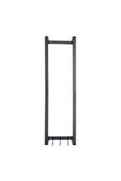 Living and Home 71cm Bathroom Carbon Steel Wall Towel Rack with 3 Hooks in Black - thumbnail 3