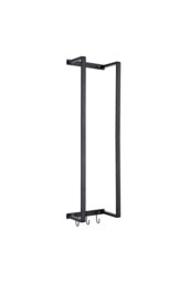 Living and Home 71cm Bathroom Carbon Steel Wall Towel Rack with 3 Hooks in Black - thumbnail 4