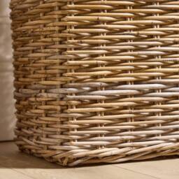 Dibor Traditional Natural Large Rattan Umbrella Stand Basket H56 x W33cm - thumbnail 3