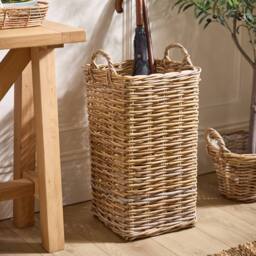 Dibor Traditional Natural Large Rattan Umbrella Stand Basket H56 x W33cm