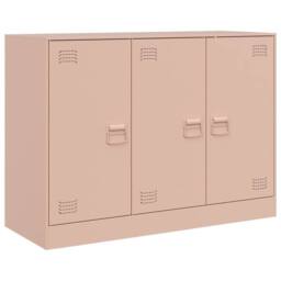Berkfield Home Sideboard Pink 99x39x73 cm Steel - Size: 99 x 39 x 73 cm