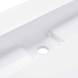 Berkfield Home Chic Wash Basin 120x46x11 cm Mineral Cast/Marble Cast White - Size: 120 x 46 x 11 cm - thumbnail 8