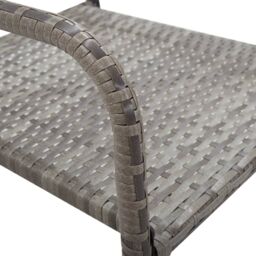 Berkfield Home 3 Piece Garden Dining Set Poly Rattan Anthracite & Grey - thumbnail 6