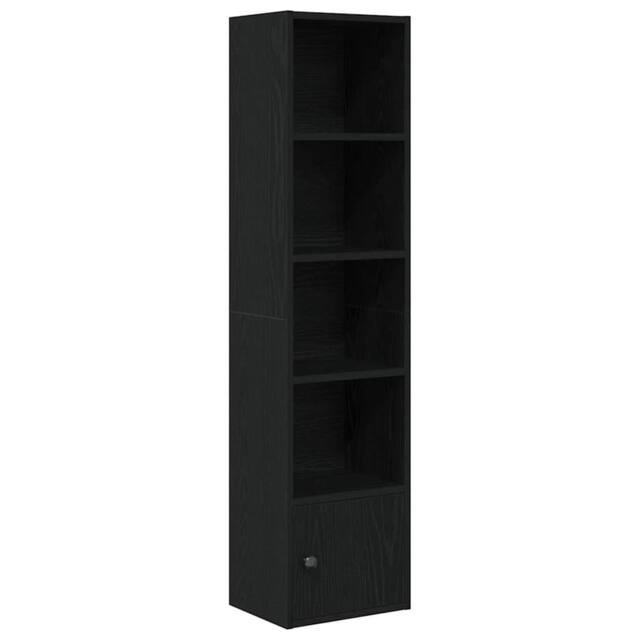 Berkfield Home Bookcase Black Oak 31x24x127 cm Engineered Wood - Size: 31 x 24 x 127 cm - image 1
