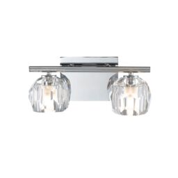 Netlighting Quoizel Regalia Wall Lamp Polished Chrome 3000K IP44 in Grey