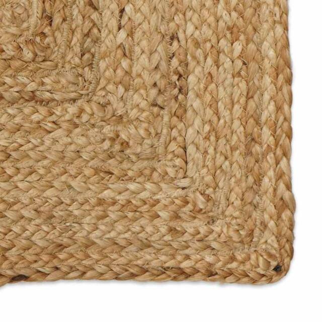 Berkfield Home Handmade Rug Jute Natural 160x230 cm in Brown - Size: 100 cm diameter