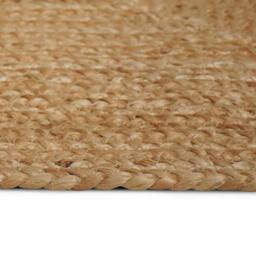 Berkfield Home Handmade Rug Jute Natural 160x230 cm in Brown - Size: 100 cm diameter - thumbnail 5