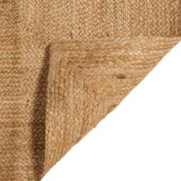 Berkfield Home Handmade Rug Jute Natural 160x230 cm in Brown - Size: 100 cm diameter - thumbnail 6