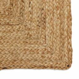 Berkfield Home Handmade Rug Jute Natural 160x230 cm in Brown - Size: 100 cm diameter - thumbnail 1