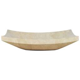Berkfield Home Sink 50x35x12 cm Marble Cream - Size: 50 x 35 x 12 cm - thumbnail 4