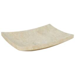 Berkfield Home Sink 50x35x12 cm Marble Cream - Size: 50 x 35 x 12 cm - thumbnail 2