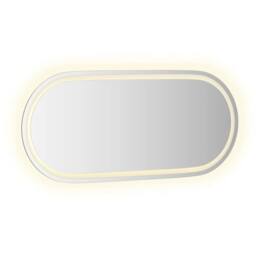Berkfield Home LED Bathroom Mirror 100x45 cm Oval in Clear - thumbnail 6