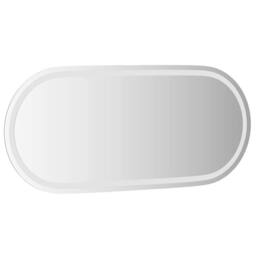 Berkfield Home LED Bathroom Mirror 100x45 cm Oval in Clear - thumbnail 4