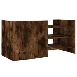 Berkfield Home TV Cabinet Smoked Oak 80x35x40 cm Engineered Wood in Brown - Size: 80 x 35 x 40 cm - thumbnail 5