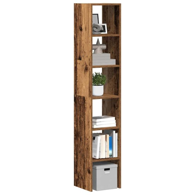 Berkfield Home Bookcases 2 pcs Stackable Old Wood 30x30x80 cm Engineered Wood in Brown - Size: 30 x 30 x 80 cm - image 1