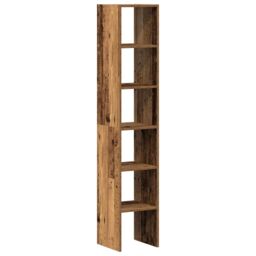 Berkfield Home Bookcases 2 pcs Stackable Old Wood 30x30x80 cm Engineered Wood in Brown - Size: 30 x 30 x 80 cm - thumbnail 2
