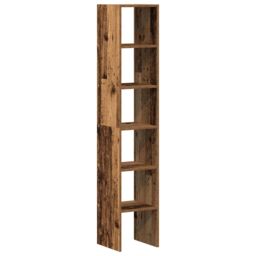 Berkfield Home Bookcases 2 pcs Stackable Old Wood 30x30x80 cm Engineered Wood in Brown - Size: 30 x 30 x 80 cm - thumbnail 6