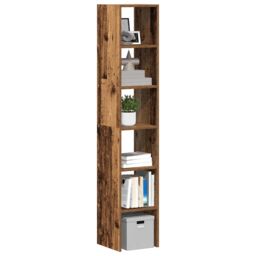 Berkfield Home Bookcases 2 pcs Stackable Old Wood 30x30x80 cm Engineered Wood in Brown - Size: 30 x 30 x 80 cm - thumbnail 1