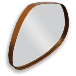 Agenzia 14 Modern Small Gold Pebble Metal Wall Mirror 28 x 36cm - Size: 28 x 36 cm - thumbnail 4