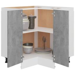 Berkfield Home Durable Corner Bottom Cabinet Concrete Grey 75.5x75.5x80.5 cm Eng - thumbnail 4