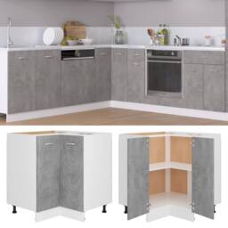 Berkfield Home Durable Corner Bottom Cabinet Concrete Grey 75.5x75.5x80.5 cm Eng - thumbnail 2