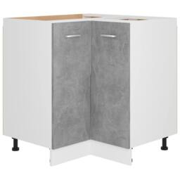 Berkfield Home Durable Corner Bottom Cabinet Concrete Grey 75.5x75.5x80.5 cm Eng - thumbnail 3