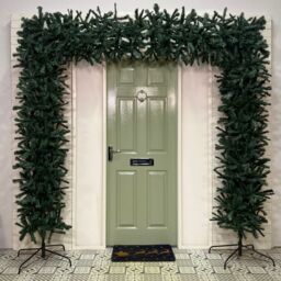Samuel Alexander 8ft (2.4m) Indoor Outdoor Artificial Christmas Tree Arch in Green - thumbnail 1