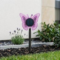 Garden Greatness Lunaria Peony Solar Butterfly Garden Stake - thumbnail 2