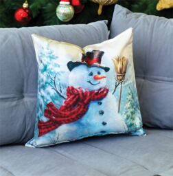 Netagon Snowman Design Christmas Themed Cushion 45X45CM in White - Size: 45X45 cm - thumbnail 3