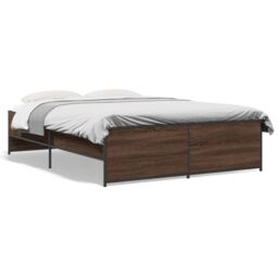 Berkfield Home Bed Frame without Mattress Brown Oak 120x200 cm - Size: Small Double - thumbnail 2