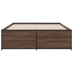 Berkfield Home Bed Frame without Mattress Brown Oak 120x200 cm - Size: Small Double - thumbnail 4