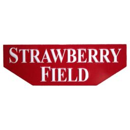 Beatles Strawberry Field Embossed Fridge Magnet in Red - thumbnail 1
