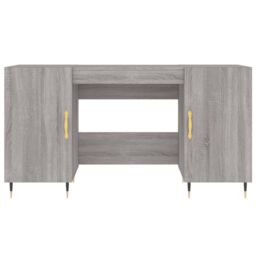Berkfield Home Desk Grey Sonoma 140x50x75 cm Engineered Wood - Size: 140 x 50 x 75 cm - thumbnail 6