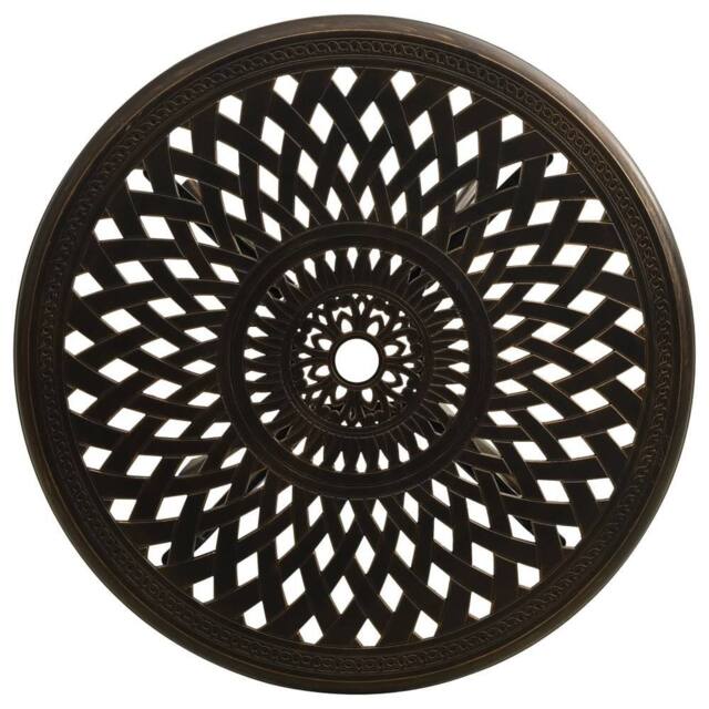 Berkfield Home Garden Table Bronze 78x78x72 cm Cast Aluminium in Brown - Size: 78 x 78 x 72 cm - image 1