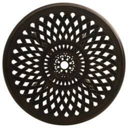 Berkfield Home Garden Table Bronze 78x78x72 cm Cast Aluminium in Brown - Size: 78 x 78 x 72 cm