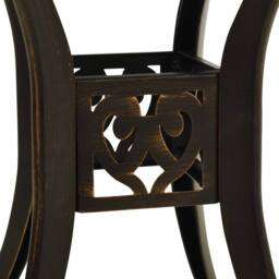Berkfield Home Garden Table Bronze 78x78x72 cm Cast Aluminium in Brown - Size: 78 x 78 x 72 cm - thumbnail 4