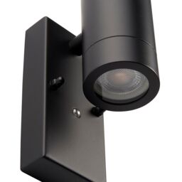 Netlighting Palin Outdoor Up Down Wall Lamp Matt Black Paint & Clear Glass IP44 - thumbnail 6