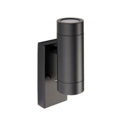 Netlighting Palin Outdoor Up Down Wall Lamp Matt Black Paint & Clear Glass IP44 - thumbnail 3