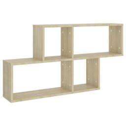 Berkfield Home Wall Shelf Sonoma Oak 100x18x53 cm Engineered Wood in Brown - Size: 100 x 18 x 53 cm - thumbnail 2
