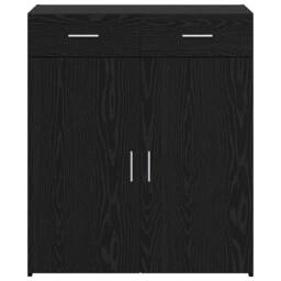 Berkfield Home Storage Cabinet Black Oak 80x42.5x93.5 cm Engineered Wood - thumbnail 6