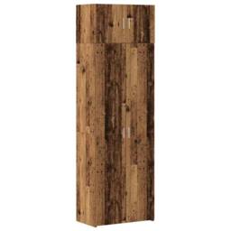 Berkfield Home Storage Cabinet Old Wood 70x42.5x225 cm Engineered Wood in Brown - thumbnail 1