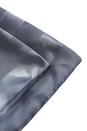 Living and Home King Duvet Cover Set Satin Stripes Zip Fastening Polyester Duvet Cover with 2 Pillowcases in Grey - thumbnail 5