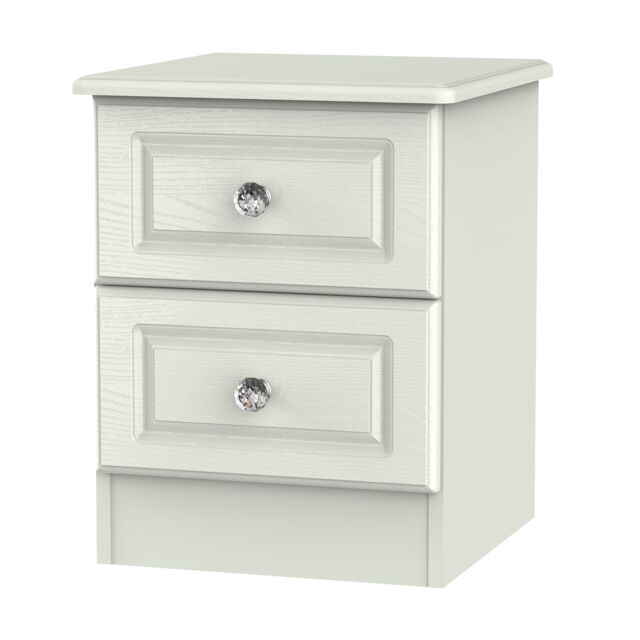 Ready Assembled 2 U Hilton 2 Drawer Bedside Cabinet (Ready Assembled) in Taupe