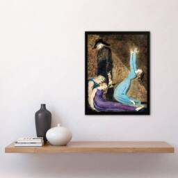 Artery8 Blake Supine Woman Man With Bell A Prophecy Painting Framed Art - Size: A3 - thumbnail 2