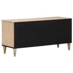 Berkfield Home TV Cabinet 100x33x46 cm Solid Wood Mango in Brown - Size: 100 x 33 x 46 cm - thumbnail 5
