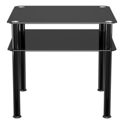 AVF Classic 60 x 60cm Glass Side Table in Black - Size: A - thumbnail 2