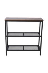 Living and Home 3-Tier Industrial Console Table in Black - thumbnail 4