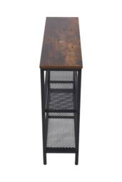 Living and Home 3-Tier Industrial Console Table in Black - thumbnail 6